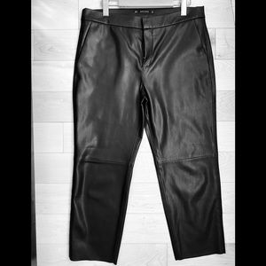 Zara women’s cropped faux leather pants.